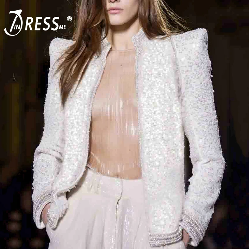 Женский топ с блестками INDRESSME повседневная однотонная Серебристая облегающая