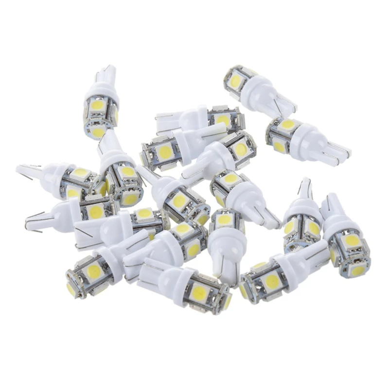 20X Авто белый светодиодный светильник T10 10SMD Клин W5W 2825 158 192 168 194 светодиодный лампы