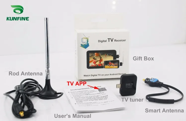 

Micro USB Digital DVB-T DVB-T2 TV Tuner Receiver for Android Phone and Pad