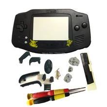 Горячая черные кнопки для рукоделия полный набор чехол для Nintendo dogba игровая консоль замена оболочки с мультяшным объективом DMG