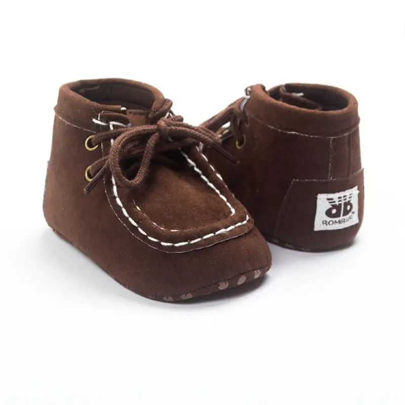 Для малышей для маленьких мальчиков обувь для девочек осень Ткань Кружево до мягкая подошва Обувь зима 0-18months