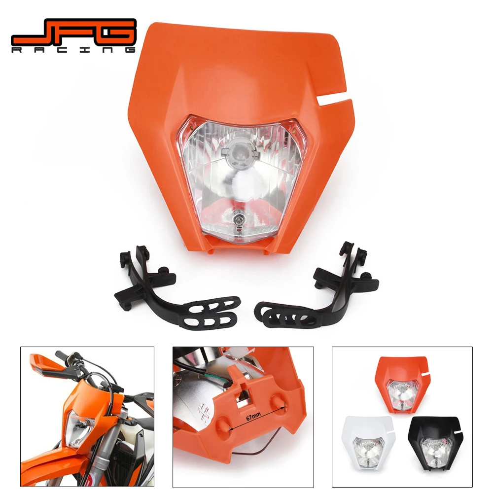 Novo 2017 motocicleta supermoto universal farol luz para ktm exc exc exf sxf sx xcw xcf xcfw 125 150 250 350 450 530 1