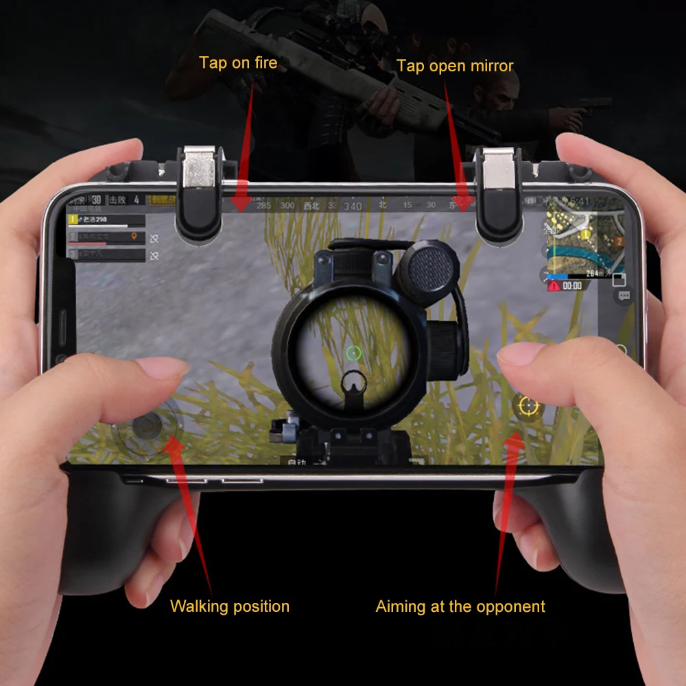  PUBG Mobile trigger For xiaomi iPhone Android iOS free fire Game Controller Gamepad Cooling Pad Fan