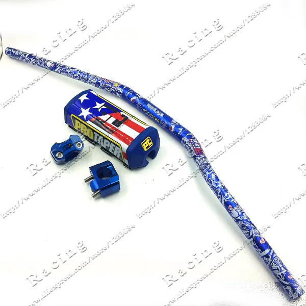 Pro Taper Fat Bar 1-1/" Синий Металл Mulisha пакет мотокросса Fat Bar MX алюминиевый Mad Racing ktm руль 810 мм-28 мм - Цвет: Blue