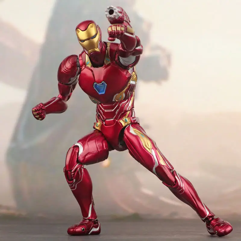 СВЧ SHFiguarts Marvel Мстители Бесконечность войны Фигурка Железный человек МК 50 Mark 50 ПВХ Коллекционная модель игрушки
