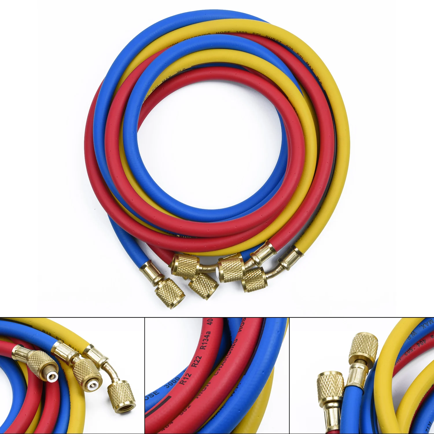 

502 Air Conditioner Manifold Set AC Charging hoses Refrigeration R134a R404 Durable Practical Long Service Tool
