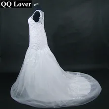 2017 The Latest See Through Back Lace Mermaid Wedding Dresses Custom-made Plus Size Vestido De Noiva Bridal Gowns