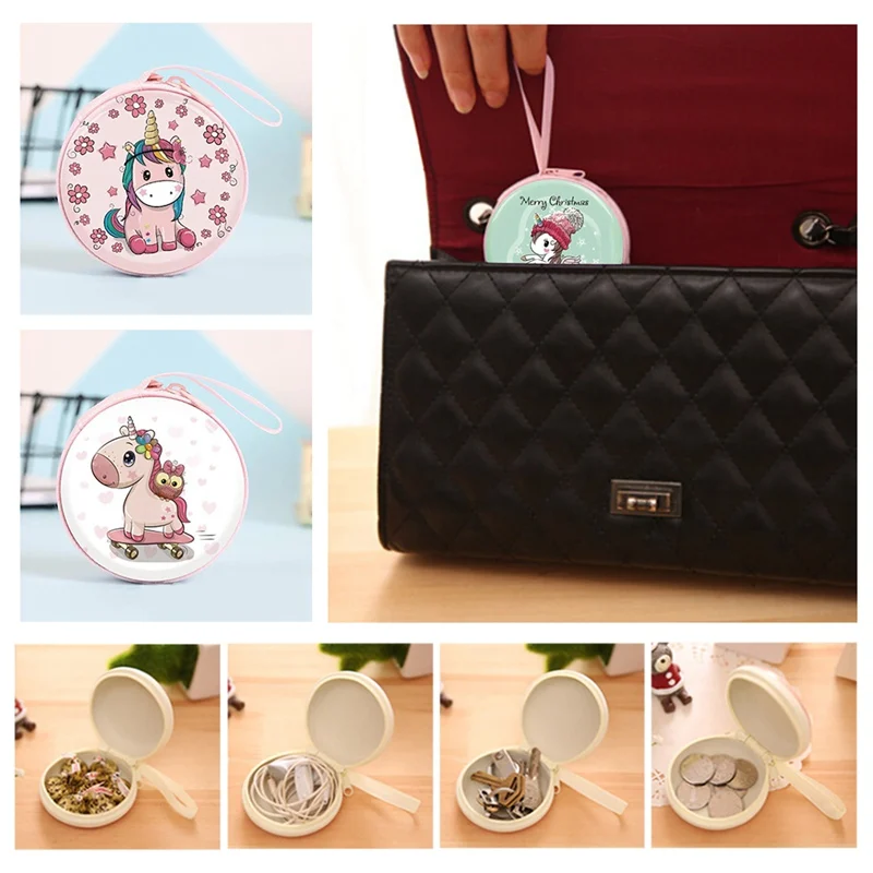 Новинка Женская мини сумка Kawaii мультяшный единорог кошелек для монет милый