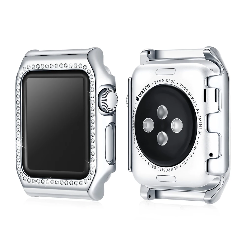 KLFS for Apple Watch 38mm/42mm PC Hard Cover for Apple Watch case Series 1/2/3 Frame Protect Cover Bling Crystal Diamonds KLFS for Apple Watch 38mm/42mm PC Hard Cover for Apple Watch case Series 1/2/3 Frame Protect Cover Bling Crystal Diamonds