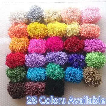 

Multicolor 1700pcs 3mm*60mm Double tips DIY Pearl Flower Stamen Floral Stamen Cake Decotaion Wedding Decoration Free Shipping