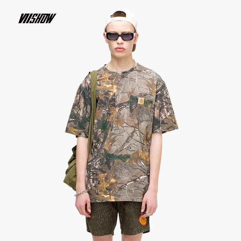 

VIISHOW Summer Camouflage Mens Round Neck Tshirt 2019 summer new men's Camo cotton T-shirt TD1359192