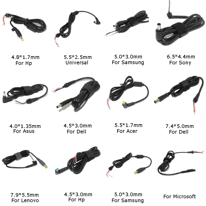 DC Мощность мужской штекер кабеля питания со шнуром/кабель для samsung HP Dell Sony TOSHIBA ASUS acer lenovo Ramos Cube ноутбук адаптер