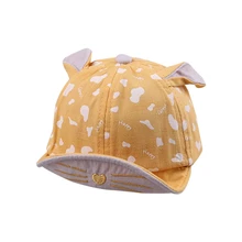 Модная корейская детская хлопковая бейсболка с милой вышивкой, с принтом кота, Козырьки Шляпы, для новорожденных, детские шапки, мягкие, для мальчиков, солнечные шляпы девушки