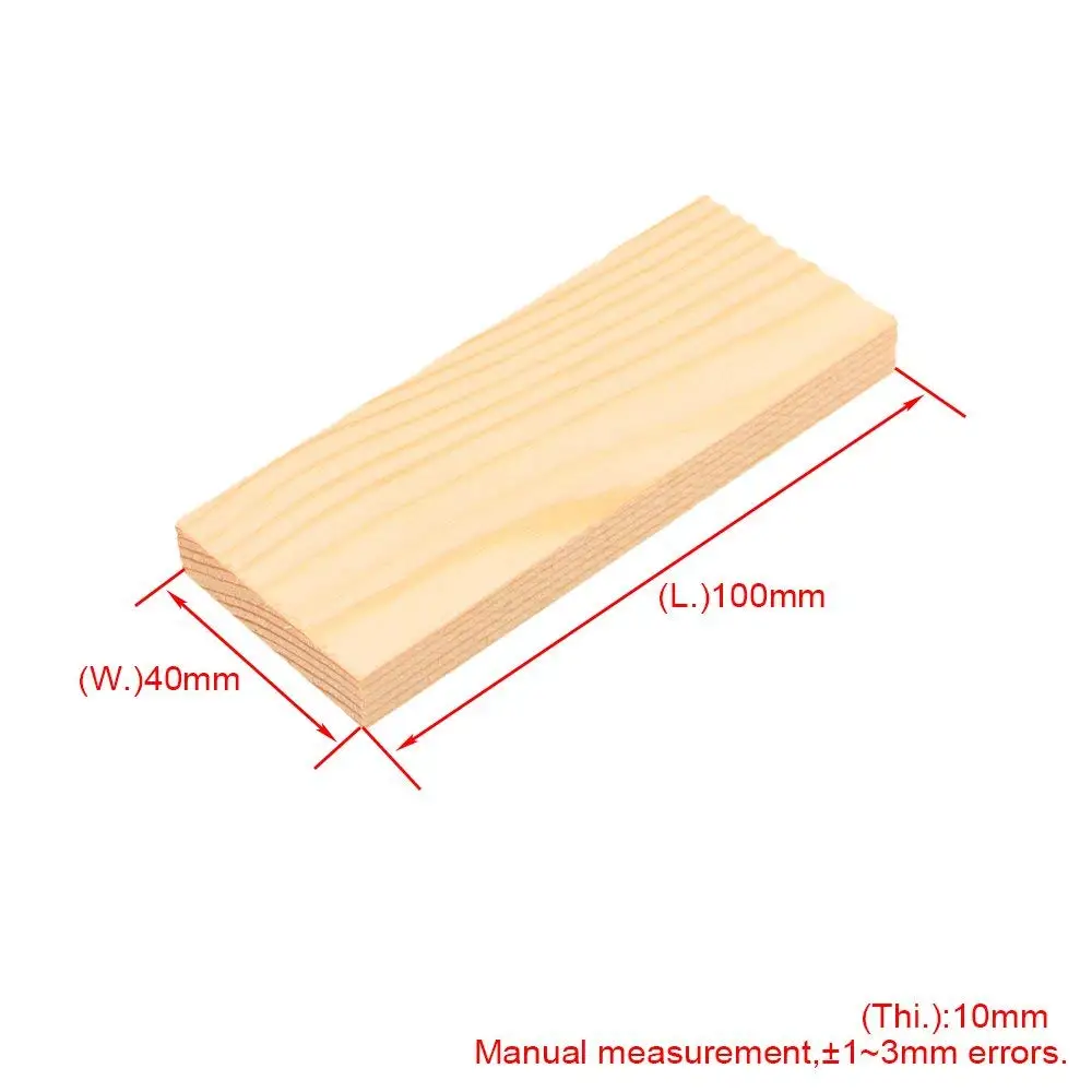100x40x10 мм неокрашенные деревянные стержни для рукоделия, гравировки, резьбы по дереву, модели для строительства, Упаковка из 20