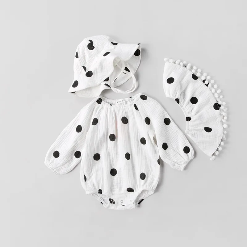 Rompers Girls' Baby Clothing Glorious Celveroso 2018 Baby Girl Romper Baby Triangle Cotton Childrens Clothing Kids Baby Girl Infant Baby Long Sleeve Rompers Sand Hat To Prevent And Cure Diseases