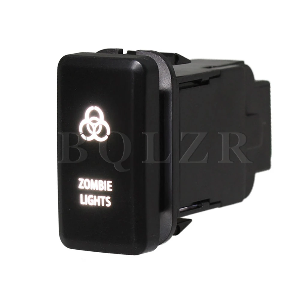 

BQLZR Push Bottom Switch 4 Circles Symbol ON-OFF White LED for TOYOTA Old Style
