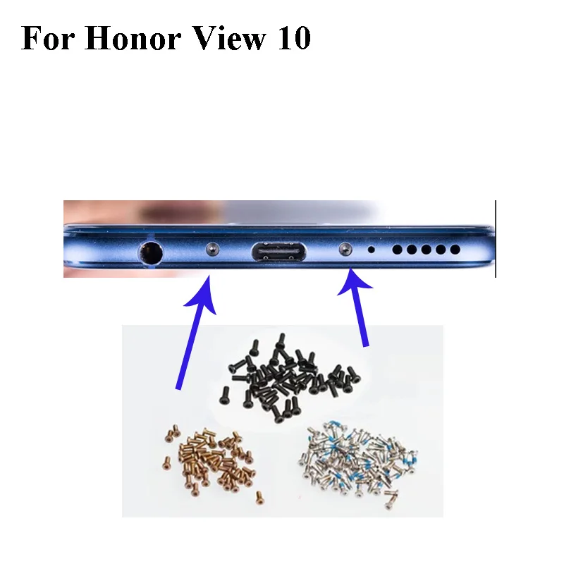 

2PCS For Huawei Honor View 10 Buttom Dock Screws Housing Screw nail tack Replacement PartsMobile Phones Honor View10