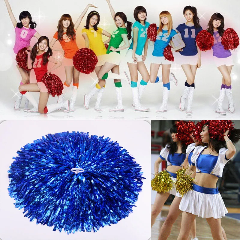 1 пара ручной Pom Poms болельщик Танцевальная вечеринка Cheer Pom клуб Декор гаджет Черлидинг аксессуары