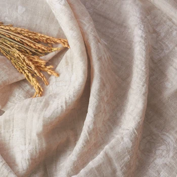 

new cotton and linen fabric Double Jacquard Rose with Thin Style in Spring and Summer tissu Garment gown tea dress DIY tissus