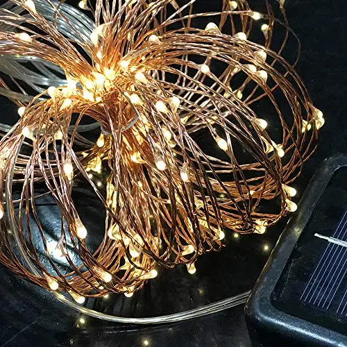 

Solar Powered String Lights, Outdoor String Lights 200 LED 72ft 8 Modes Starry String Lights Indoor/Outdoor Waterproof Solar