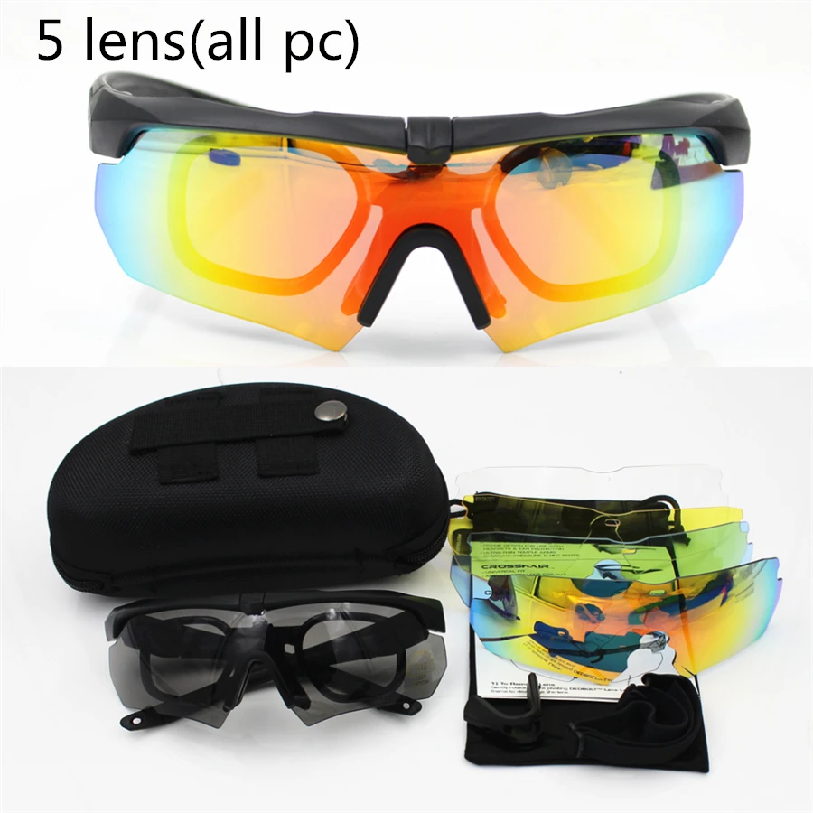 Polarized Cycling TR90 military goggles 3/5 Lens Ballistic Military Sport Men Sunglasses Army Bullet-proof Eyewear shooting