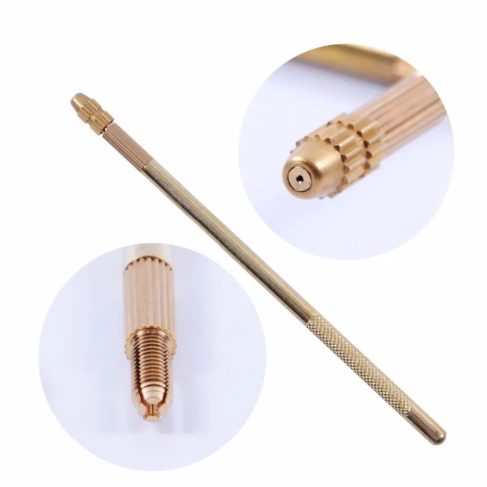 Hair Extension Tools Professional Bronze Ventilating Holder And Ventilating Needles for Lace Wigs 1 Set (1Pcs+3Pcs) hair extensions tool