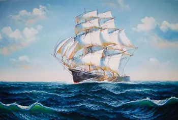 

008/ 1000 pieces wooden puzzle Famous painting Offshore Sailing Christmas gift ideas adult quality of imported high-end boutique