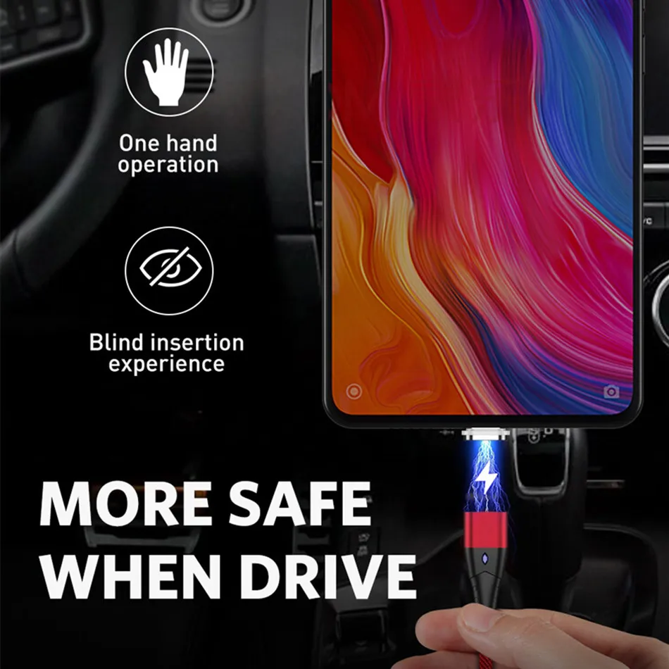 3A магнитное зарядное устройство Micro USB кабель для передачи данных iphone Xiaomi Huawei Android