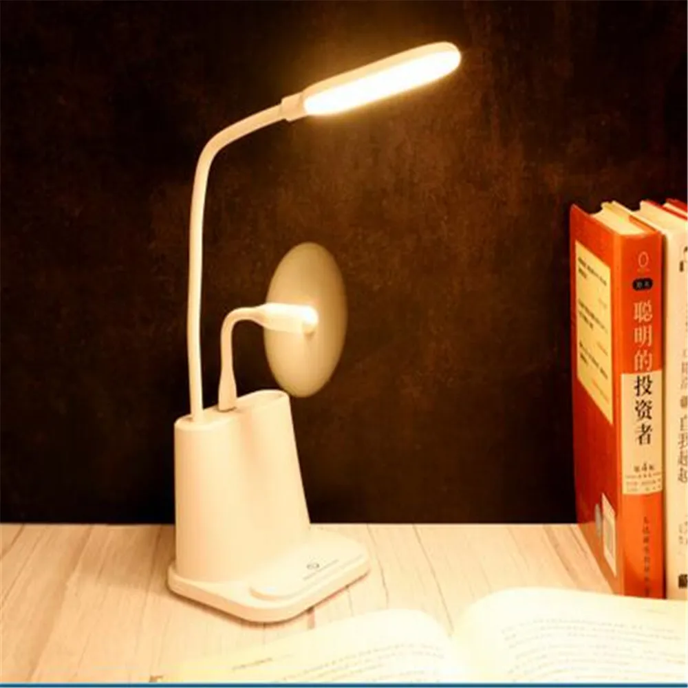 Led table Lamp Desk lamps USB Flexible Reading for Children With phone hoder Creative Intelligent Eye Protection Dormitory