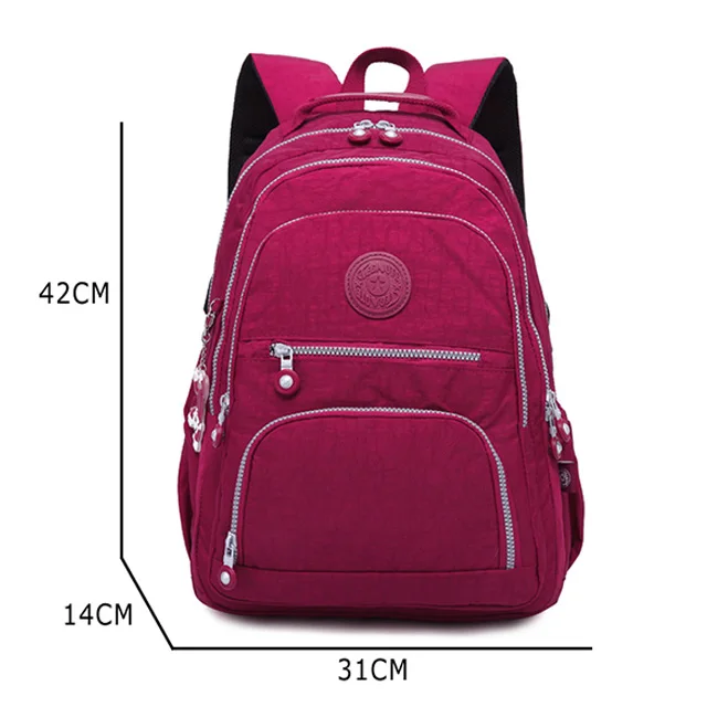 Новая детская школьная сумка, модные женские рюкзаки, школьная сумка для девочек, практичная большая Вместительная дорожная сумка для девочек для мужчин, Sac A Dos - Цвет: 989-Jujube red