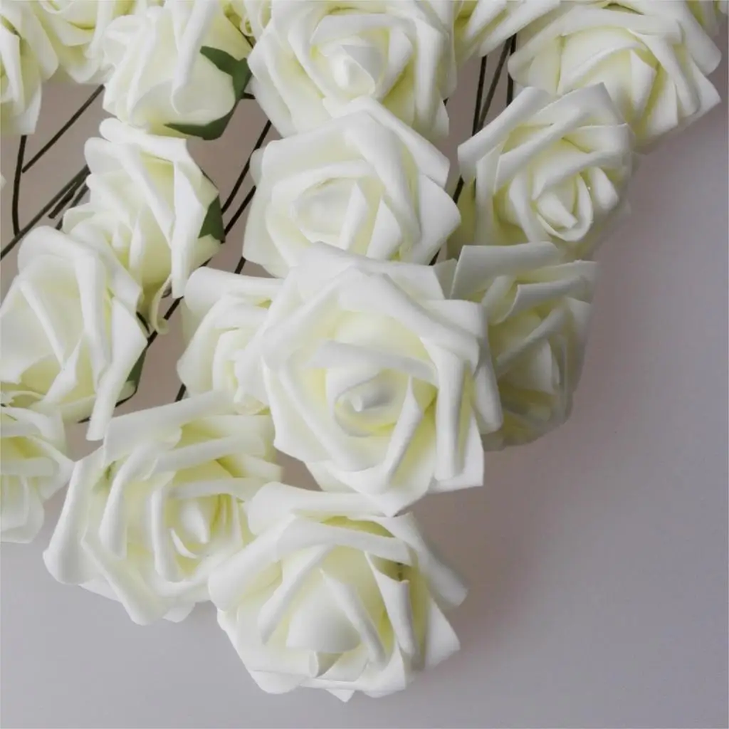 PHFU 1 х искусственные 10 штук букеты цветов розы Белый деко Свадебный дом