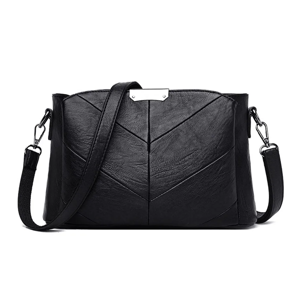 Мульти карман Sac основной Женская откидная сумка Летний стиль кожаные сумки дизайнерские сумки через плечо для женщин Bolsa Feminina - Цвет: Black