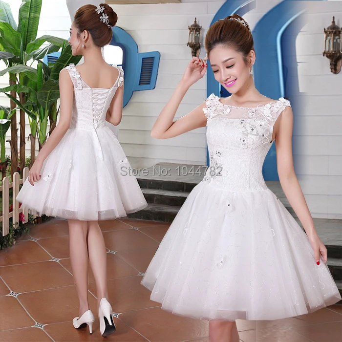 poofy tea length dresses