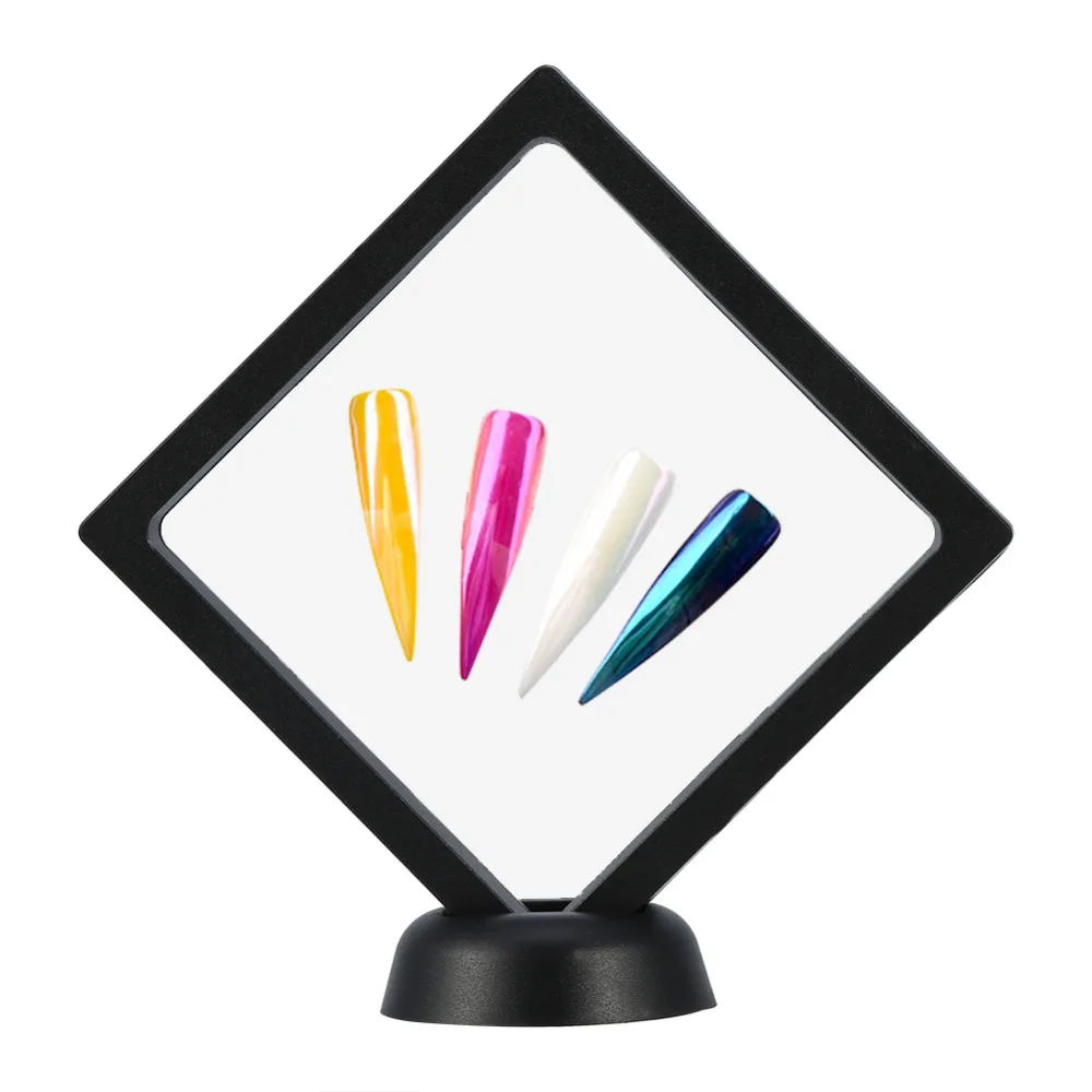 

2 Colors Nail Art Display Stand Frame Assembling PET and Plastic decoration Frames with base Nail Plate Tips Manicure Rack Tools