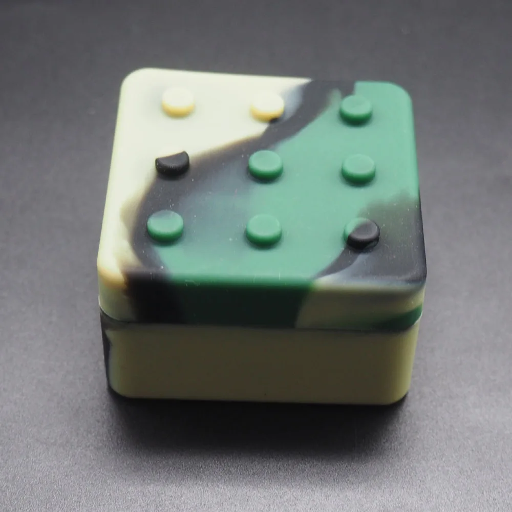 green black mixed colors silicone square box (2)