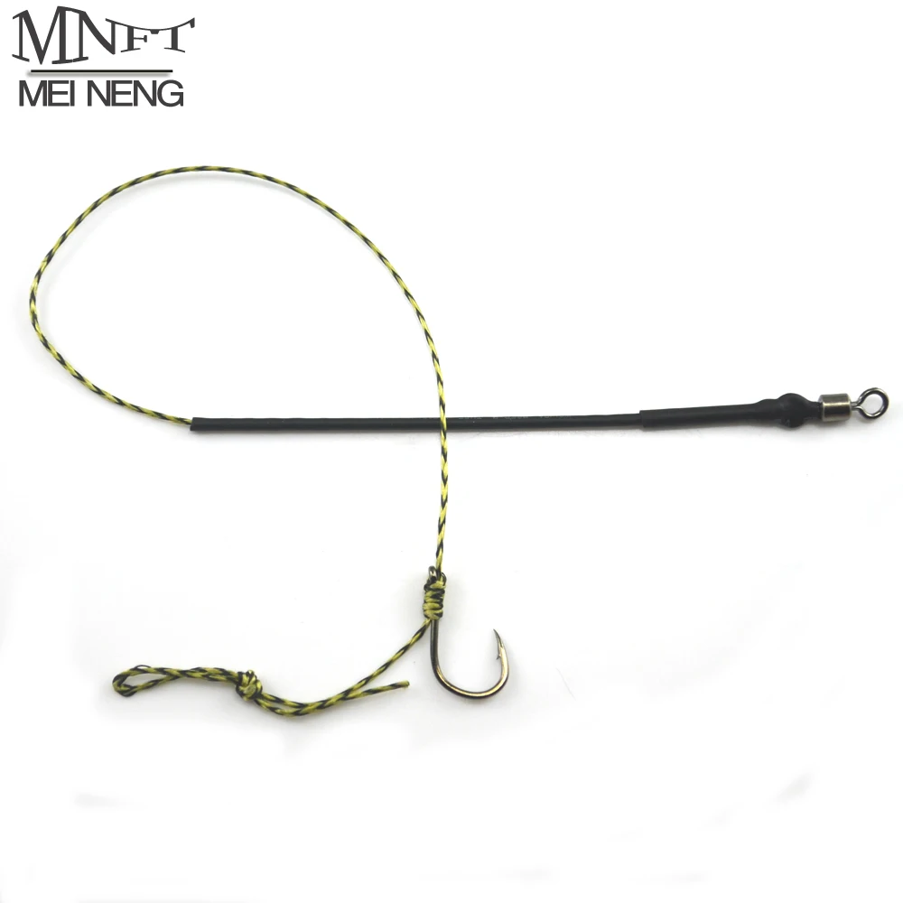 

MNFT 2Set/Pack Hand Made Carp Fishing Braid Rigs Leader Size 7# 8# 9# 10# 11# 12# Hair Rig Barbed Carp Hook Link Swivels