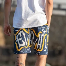 Новое поступление быстросохнущая Летняя мода печатных дизайнер человек пляжные шорты в повседневном стиле мужские пляжные шорты Прямая ABZ352