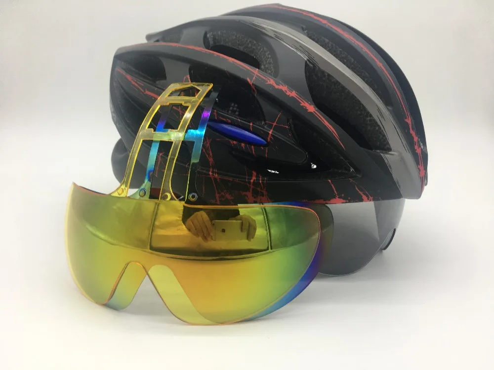 FASTERWAY велосипедный шлем 3 объектива сверхлегкий MTB дорожный велосипед шлем для Для мужчин Для женщин интегрального-формованные EPS