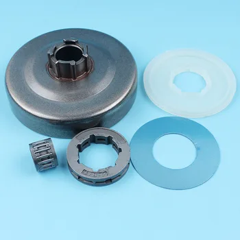 

3/8"-7T Clutch Drum Rim Sprocket Washer Dust Cover For Husqvarna 268 272 61 66 266 Chainsaw Needle Bearing