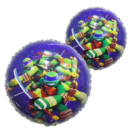 

18inch 60pcs/lot Teenage Mutant Ninja Turtles Round Balloons Kids Toys Birthday Party Decorations Foil Ballon