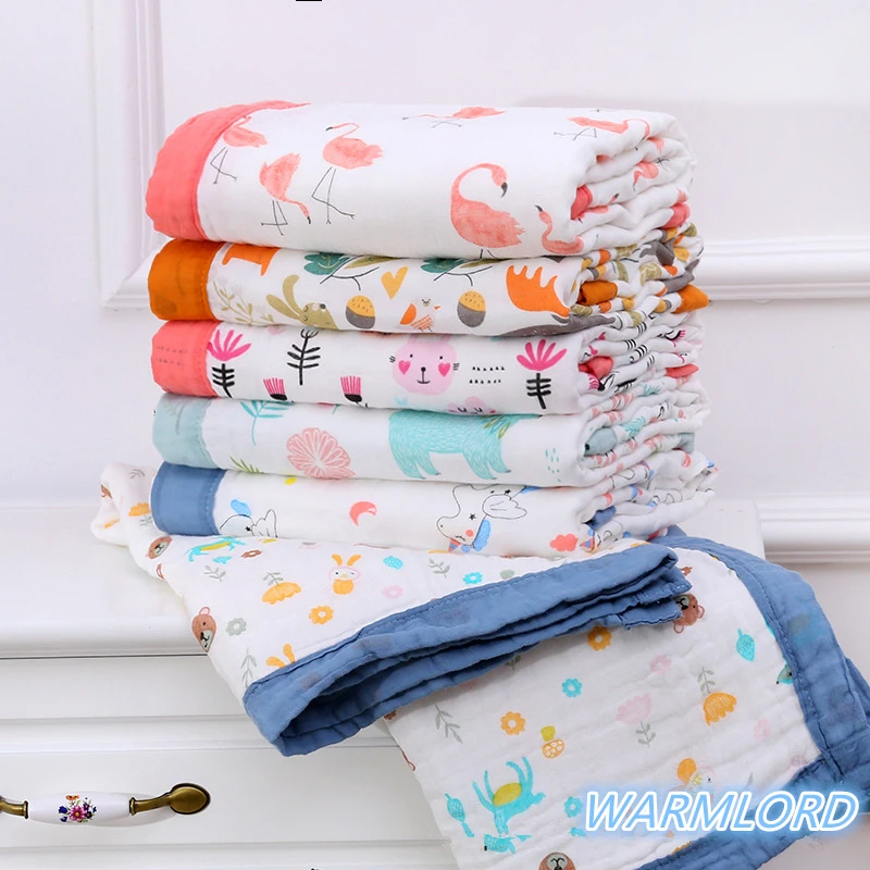 6LayerssupersoftcottonmuslinblanketbabyswaddlebabysummerblanketstrollercoverBath