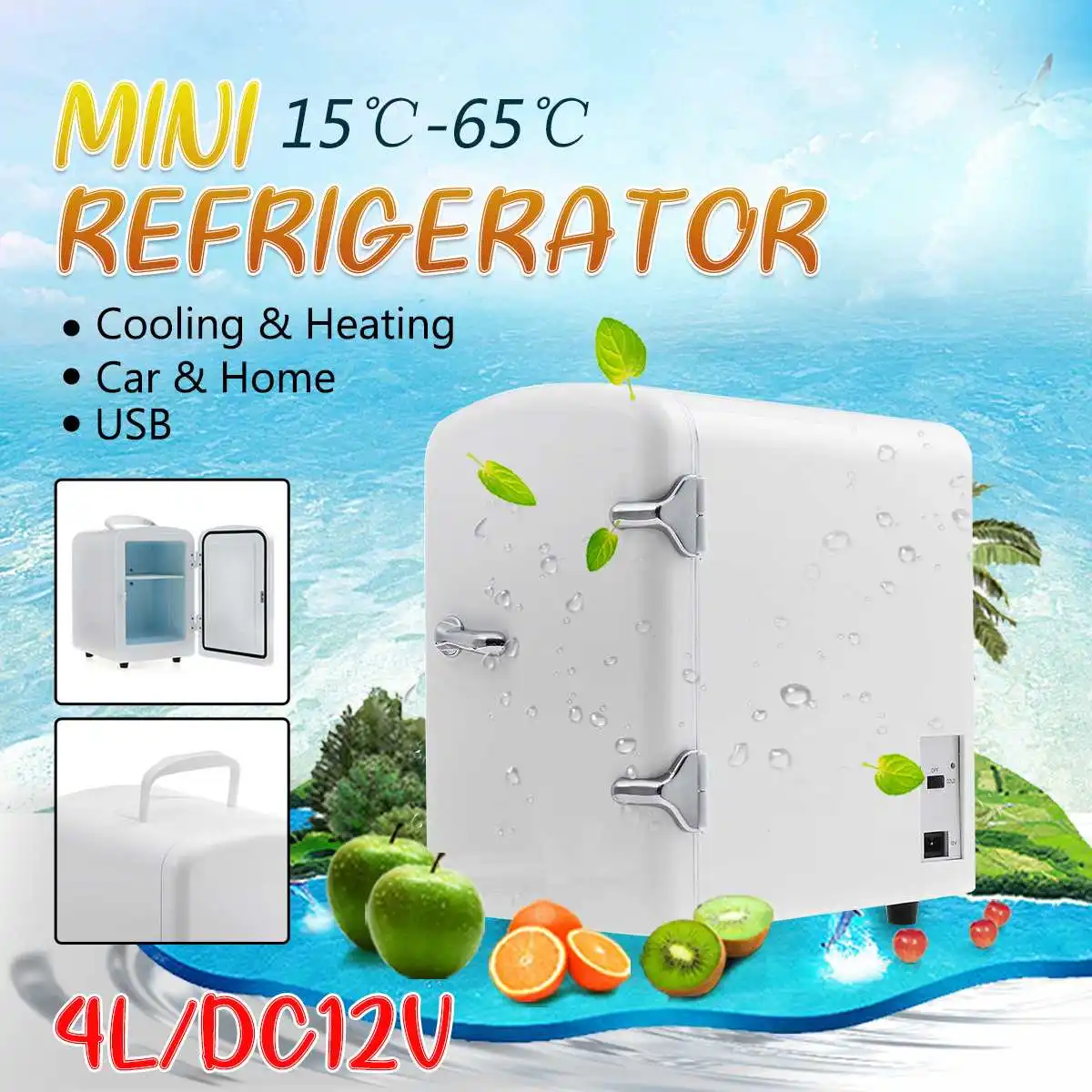 

4L 3 In 1 Home Car Use Multi-Function Refrigerator Cooler Freezer Warmer Auto Cooling Freezing Warming Fridge Low Noise 42W 12V