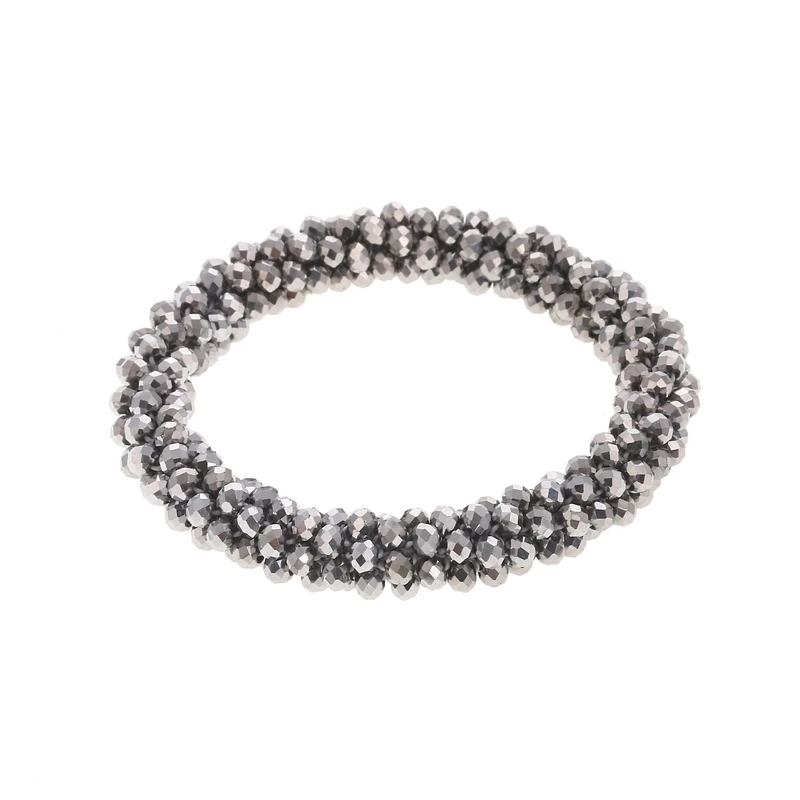 Boho Elastic Beaded Bracelets For Women Vintage Stretch Bohemian Femme Crystal Glass Beads Party Jewelry beaded bracelet