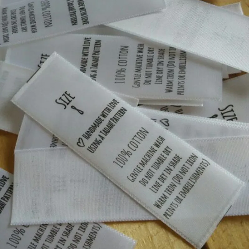 1000 шт. этикетки для мытья одежды из белого шелка|garment care labels|wash labelcare labels |