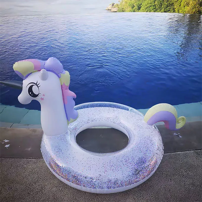 Супер большой Пегас Единорог плавание кольцо Новый взрослых Для летних вечеринок Блестящие Надувные сиденье лодка подарок для детей