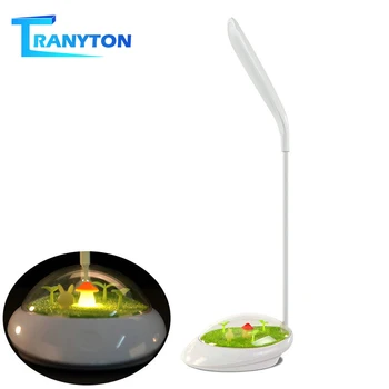 

Creative LED Night Light USB Charging Green Lawn Micro-Scenery Desk Lamp Dimmable Flexible Table Lamps Night Lighting For Home