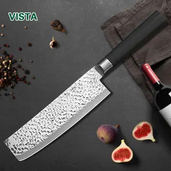 

Nóż szefa kuchni nóż kuchenny 7 "chiński styl kuchni mięso tasakiem warzyw non-stick x30cr14 nóż ze stali nierdzewnej
