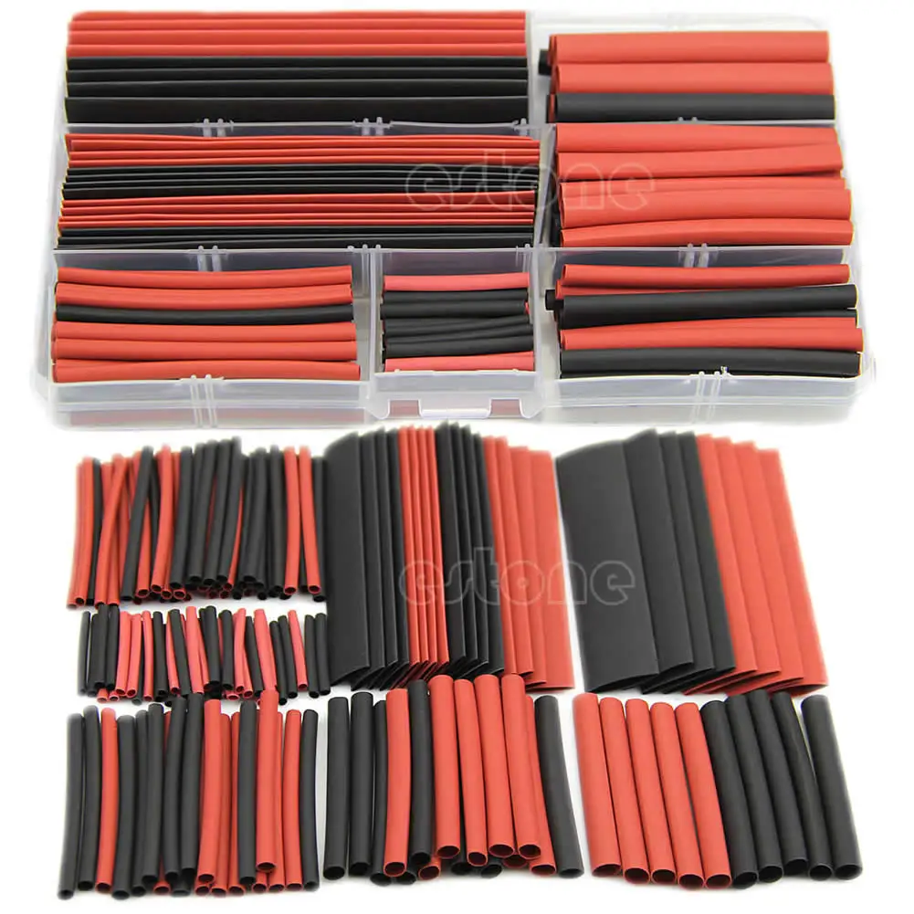 

150pcs 2:1 Polyolefin Heat Shrink Tubing Tube Sleeving Wire Wrap Cable Kit Hot