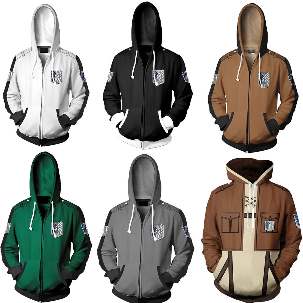 Anime Attack on Titan Unisex Hoodies Jacket Sweatshirt Shingeki no Kyojin Legion Zipper Hooded Coats Cosplay Costume
Anime Attack on Titan Unisex Hoodies Jacket Sweatshirt Shingeki no Kyojin Legion Zipper Hooded Coats Cosplay Costume