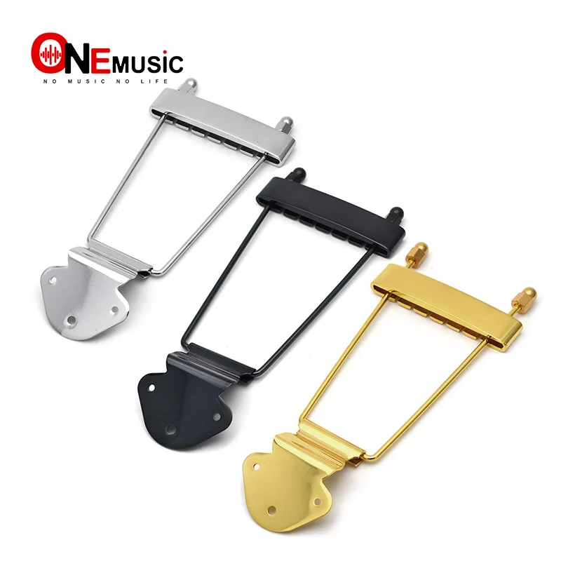 

Trapeze Tailpiece for 6 String Electric Guitar 50.0 m/m String Pitch Chrome Gold Black
